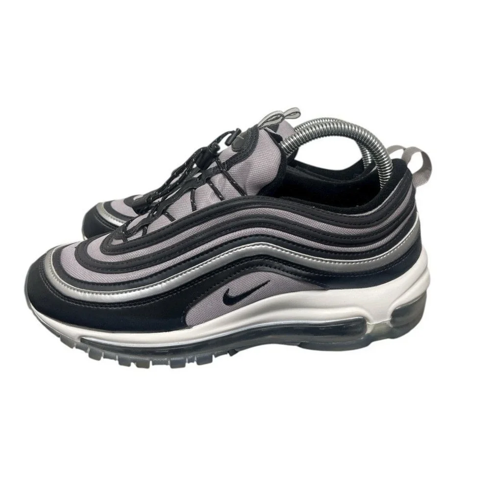 Nike Air Max 97 Sneakers Kids 6.5Y Gray Black Toggle Lace BQ8437-001